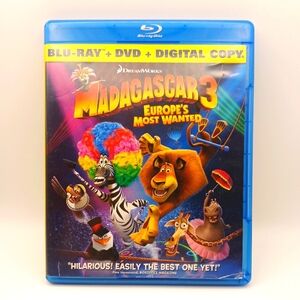 Dreamworks Madagascar 3‎ Blu-ray Combo Pack -Europe's Most Wanted
